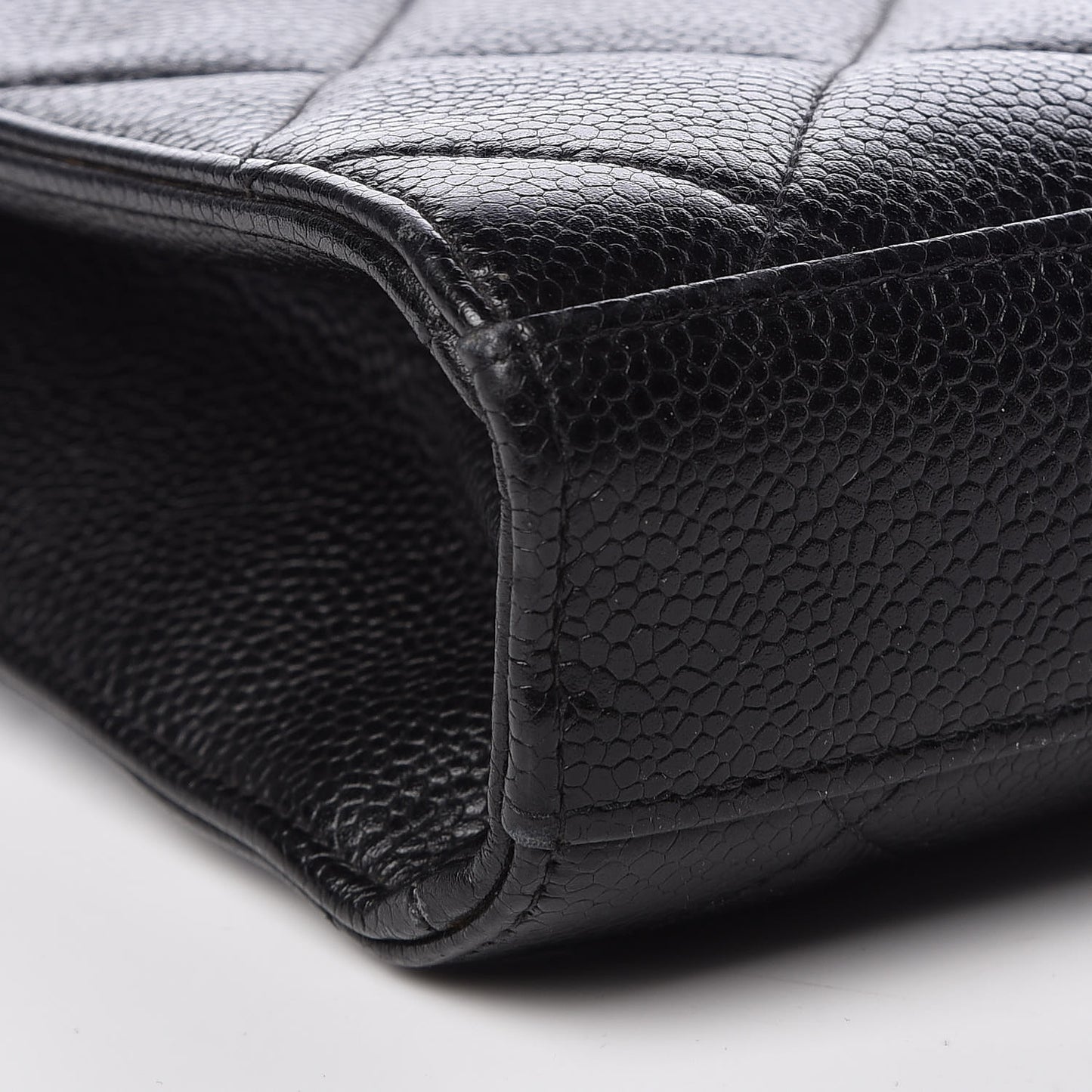 Caviar Quilted Briefcase Laptop Bag Black