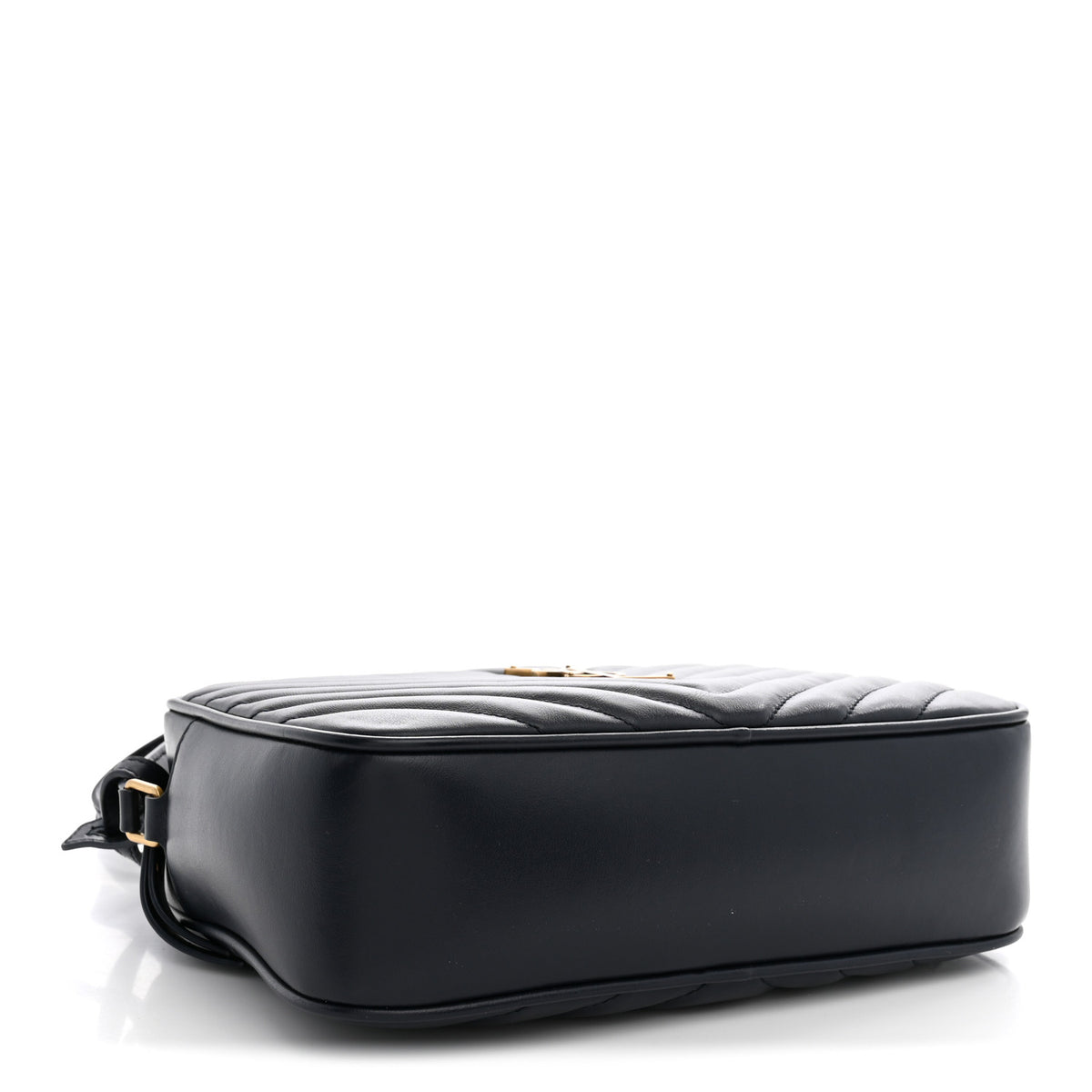 Saint Laurent Calfskin Matelasse Monogram Lou Camera Bag Navy 4 of 12