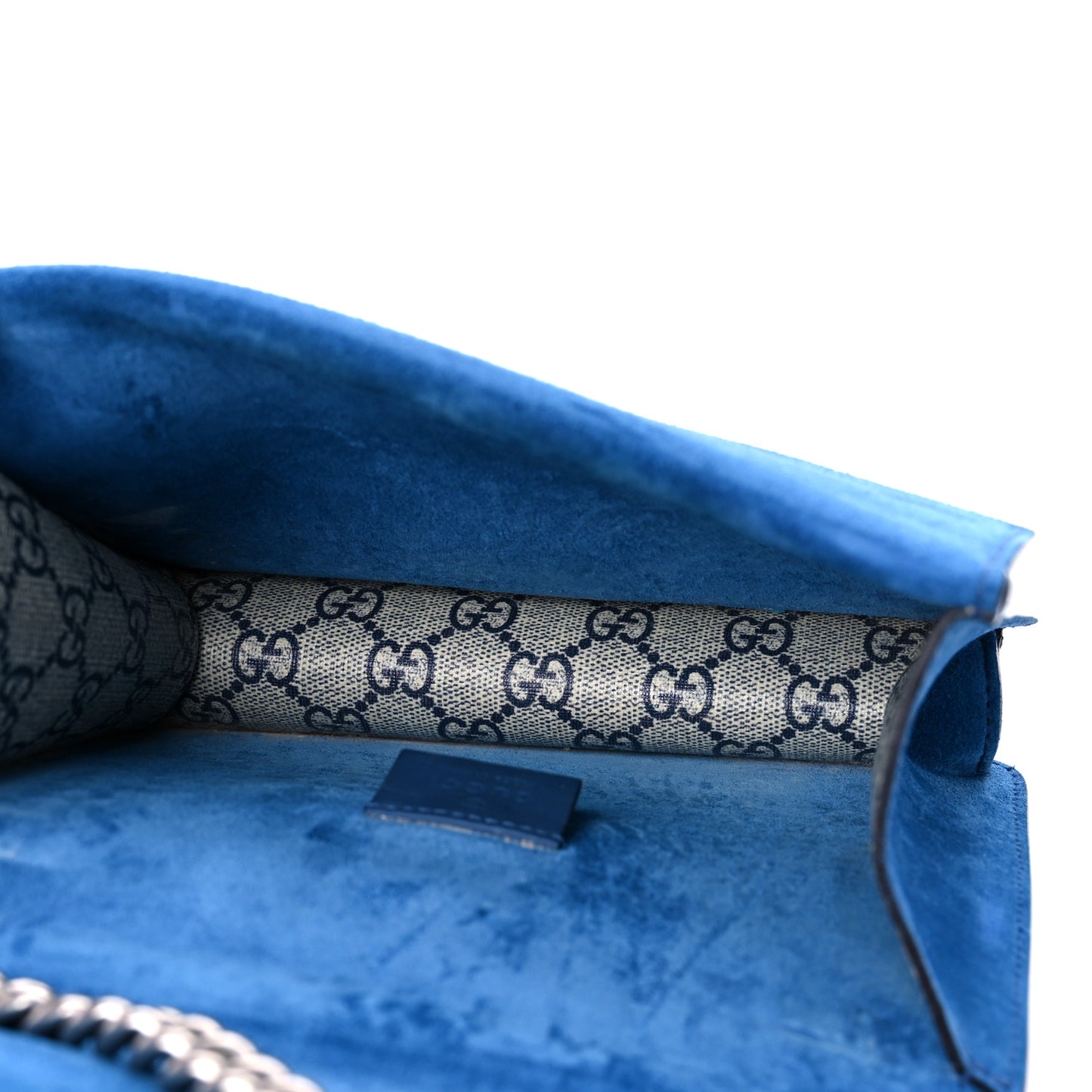GG Supreme Monogram Blooms Mini Dionysus Shoulder Bag Beige Navy Vintage Blue