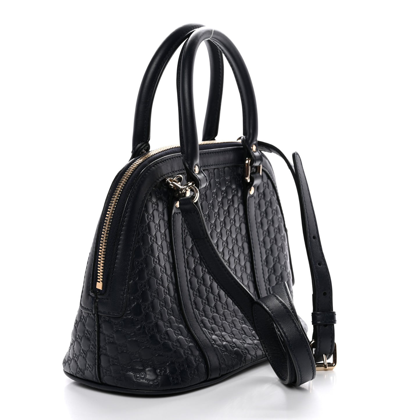 Soft Microguccissima Mini Dome Bag Blue
