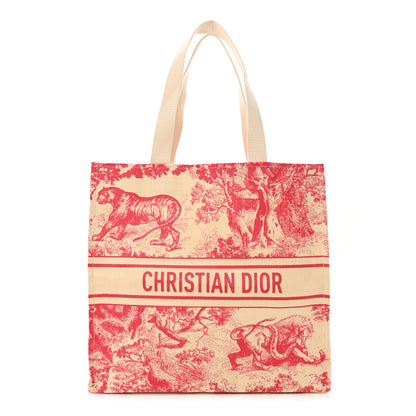 Christian Dior Straw Dioriviera Tote Pink 1 of 8