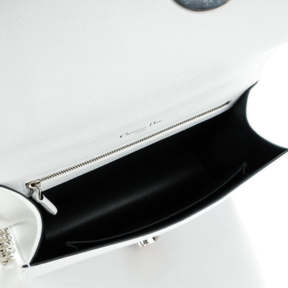 Christian Dior Grained Calfskin Perforated Diorama Flap Bag Latte 5 of 8