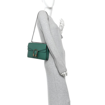 Gucci Pebbled Calfskin Small Dionysus Shoulder Bag Emerald 2 of 10