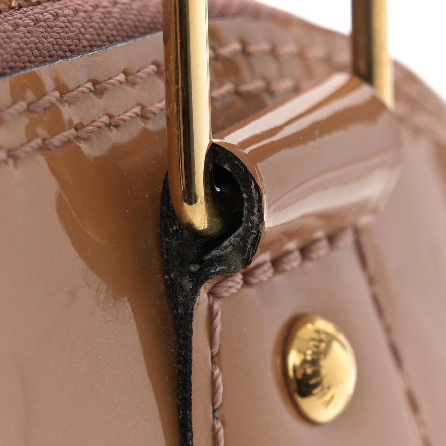 Louis Vuitton Vernis Alma BB Rose Velours 13 of 14