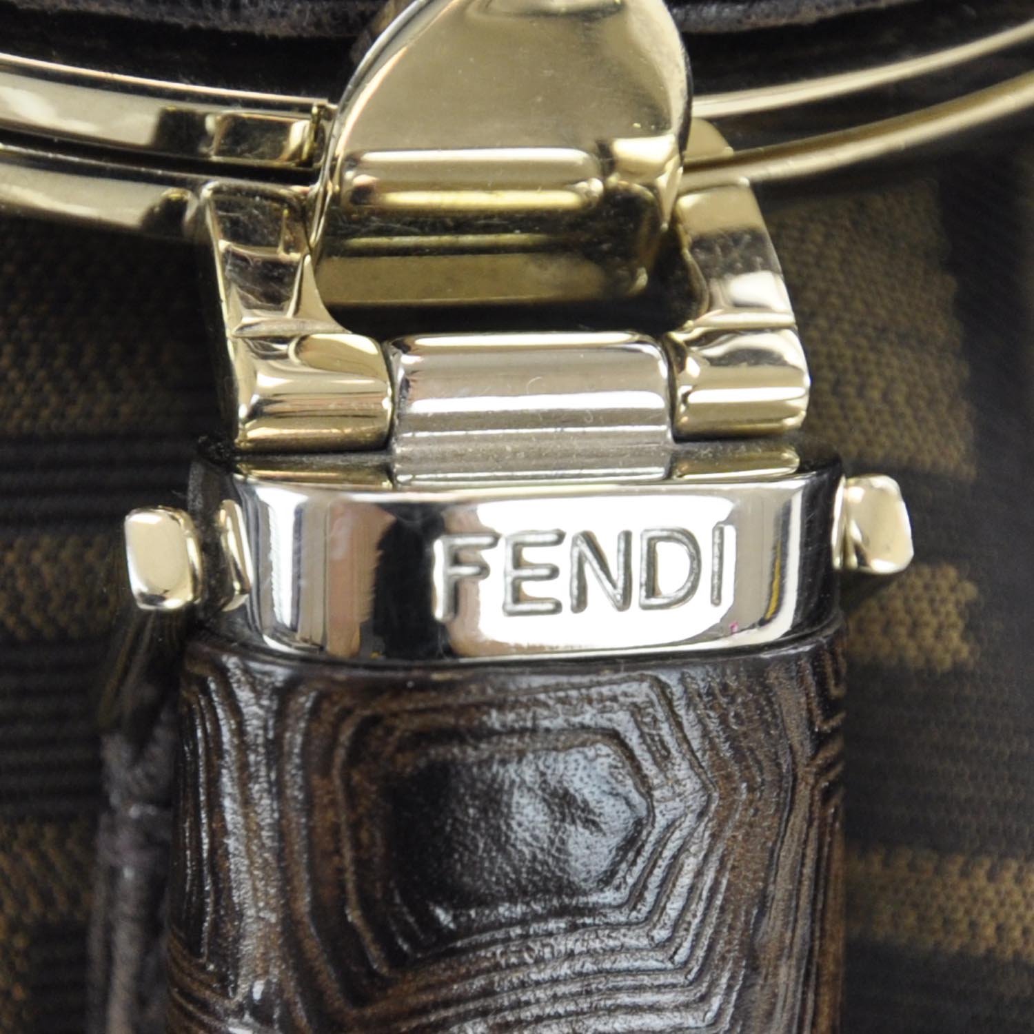 Fendi Zucca Nappa Nuvolata Vitello Tortuga Spy Tobacco Moro 7 of 11