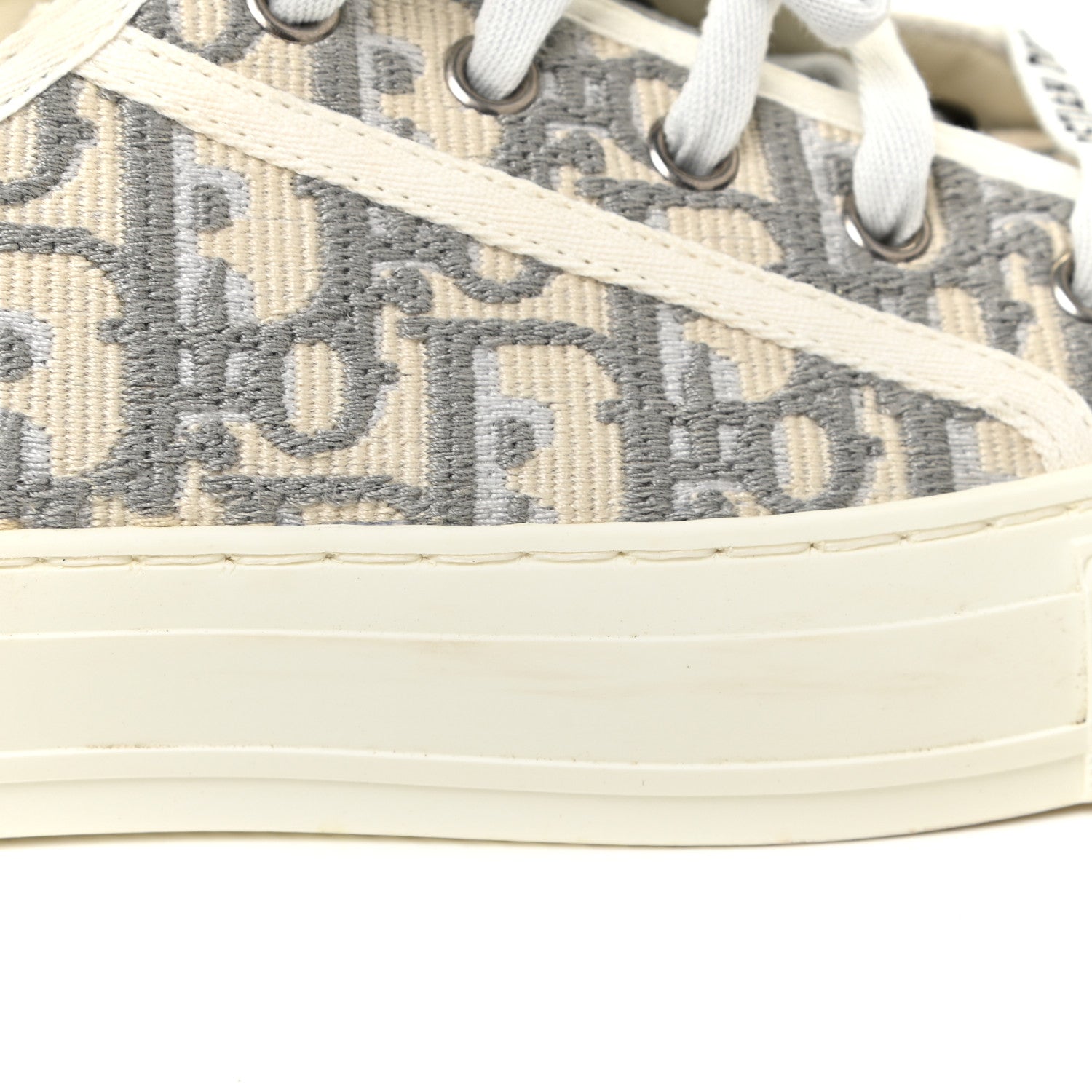 Christian Dior Canvas Oblique Walk'N'Dior Low Top Sneakers 37 Grey Stone 15 of 18