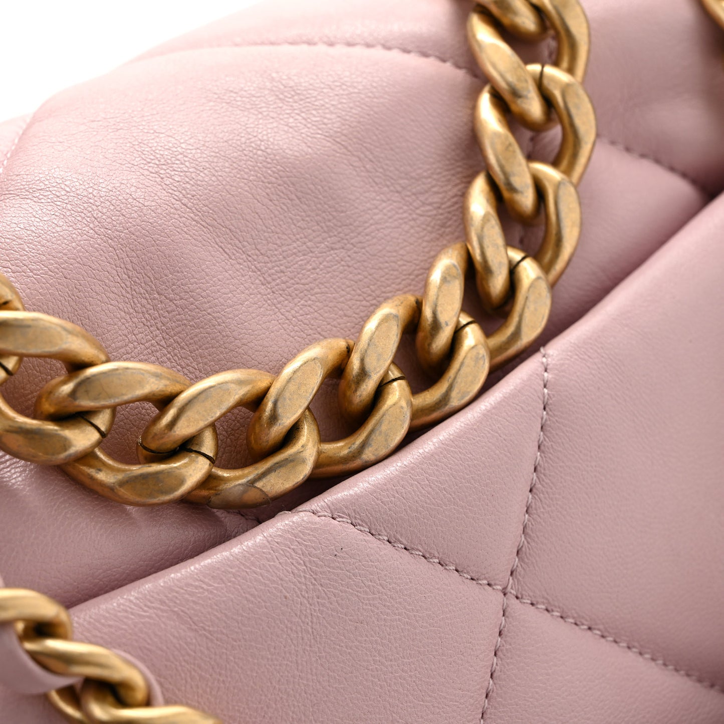 Lambskin Quilted Medium Chanel 19 Flap Light Pink