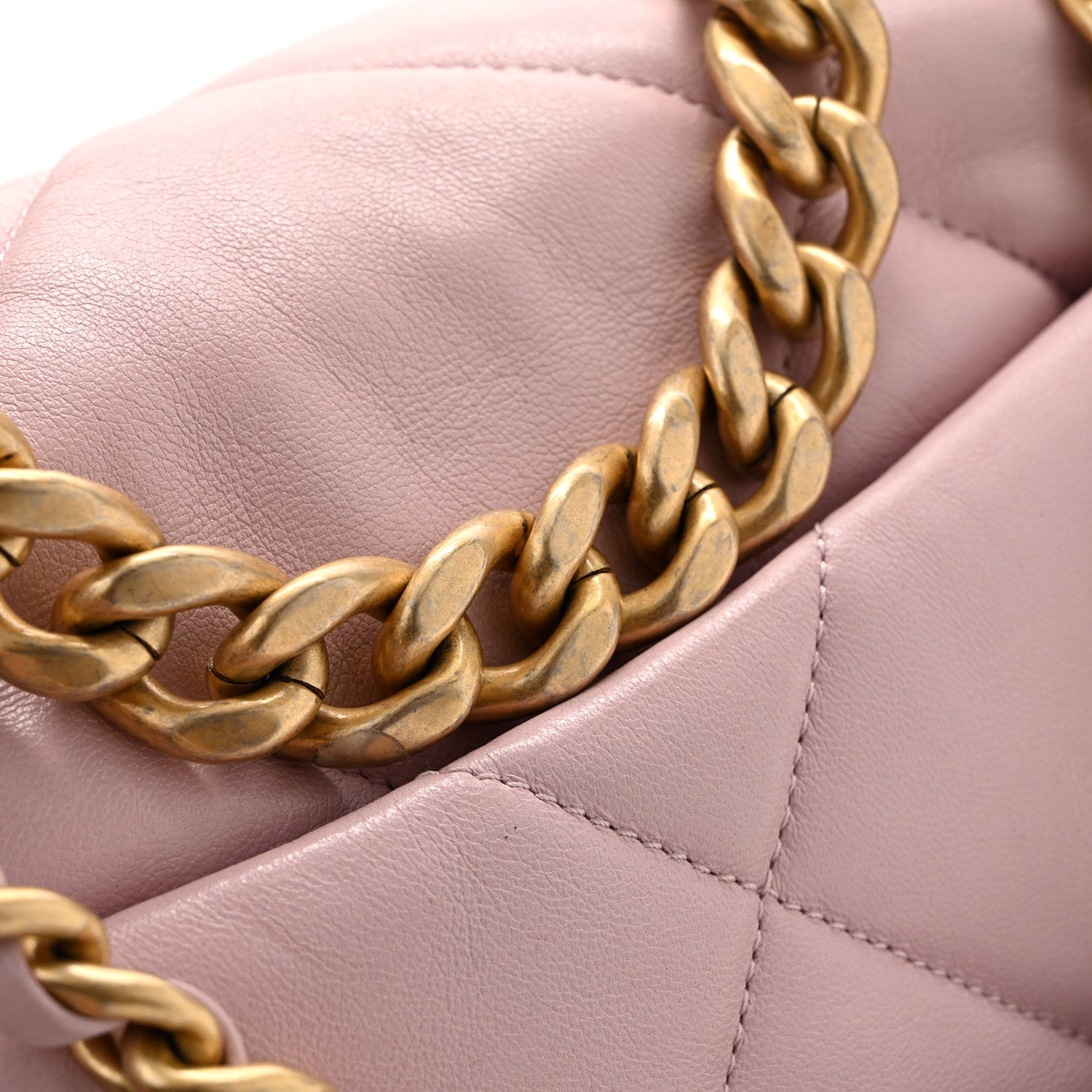 Chanel Lambskin Quilted Medium Chanel 19 Flap Light Pink 12 of 12