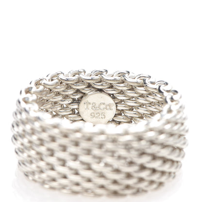Tiffany Sterling Silver Somerset Mesh Ring 49 4.75 4 of 4