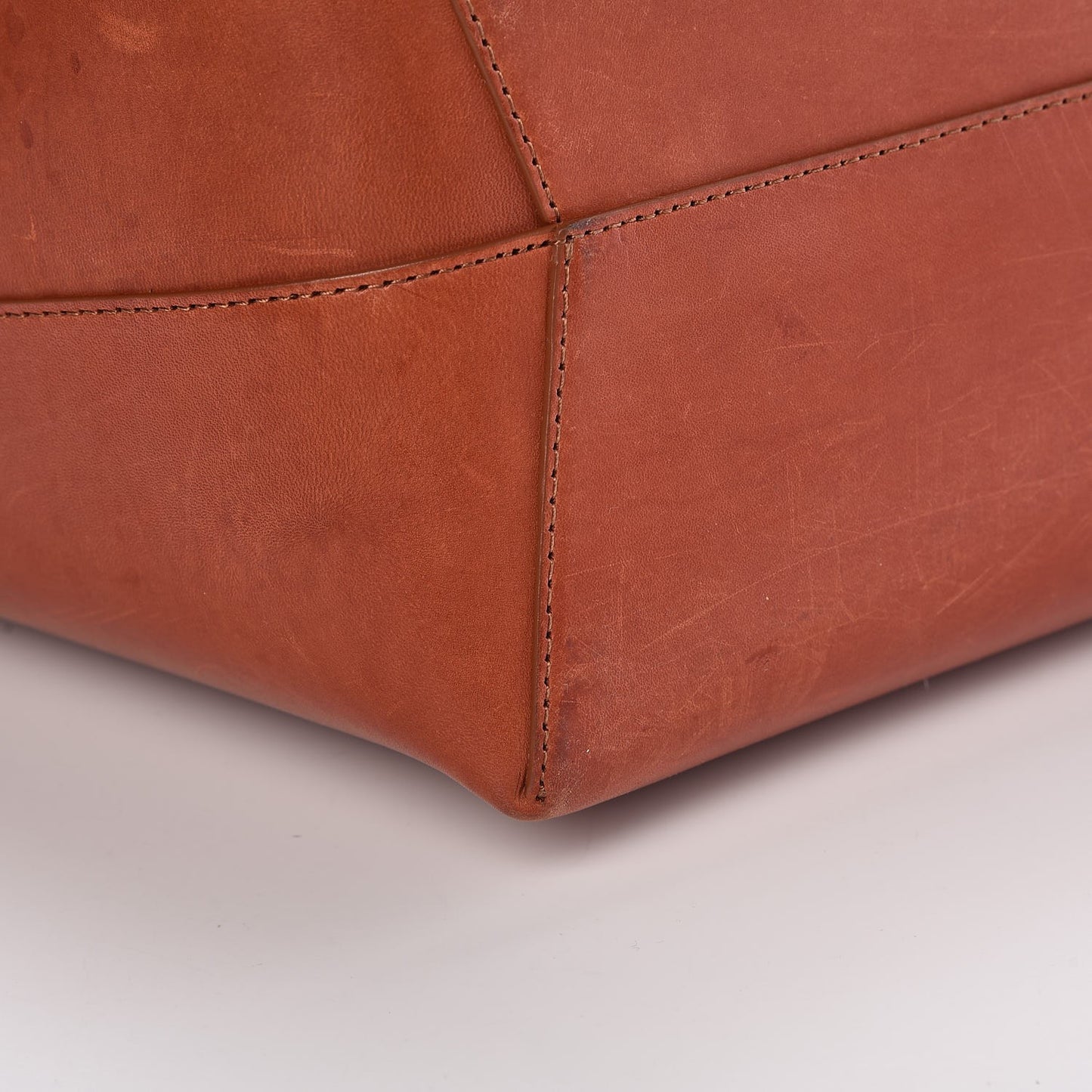 Calfskin Small Shopping Tote Brandy