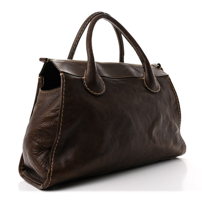 Chloe Shiny Tanned Calfskin Large Edith Bag Brun 3 of 11