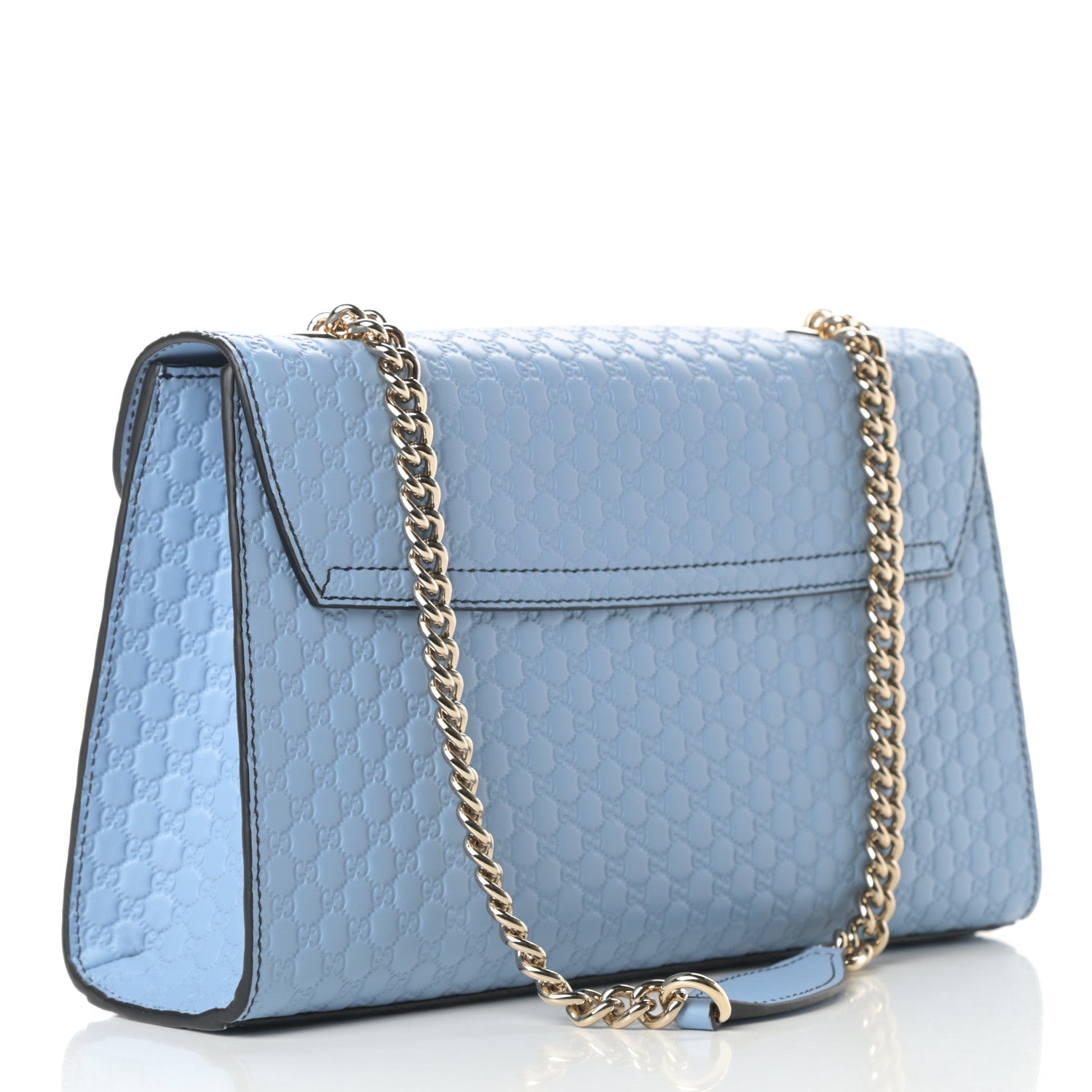 Gucci Microguccissima Medium Emily Chain Shoulder Bag Mineral Blue 3 of 10