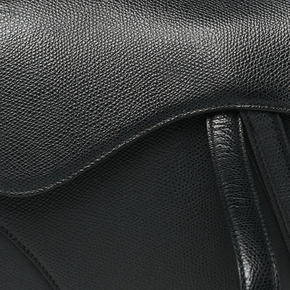 Christian Dior Grained Calfskin Saddle Bag Black 8 of 10
