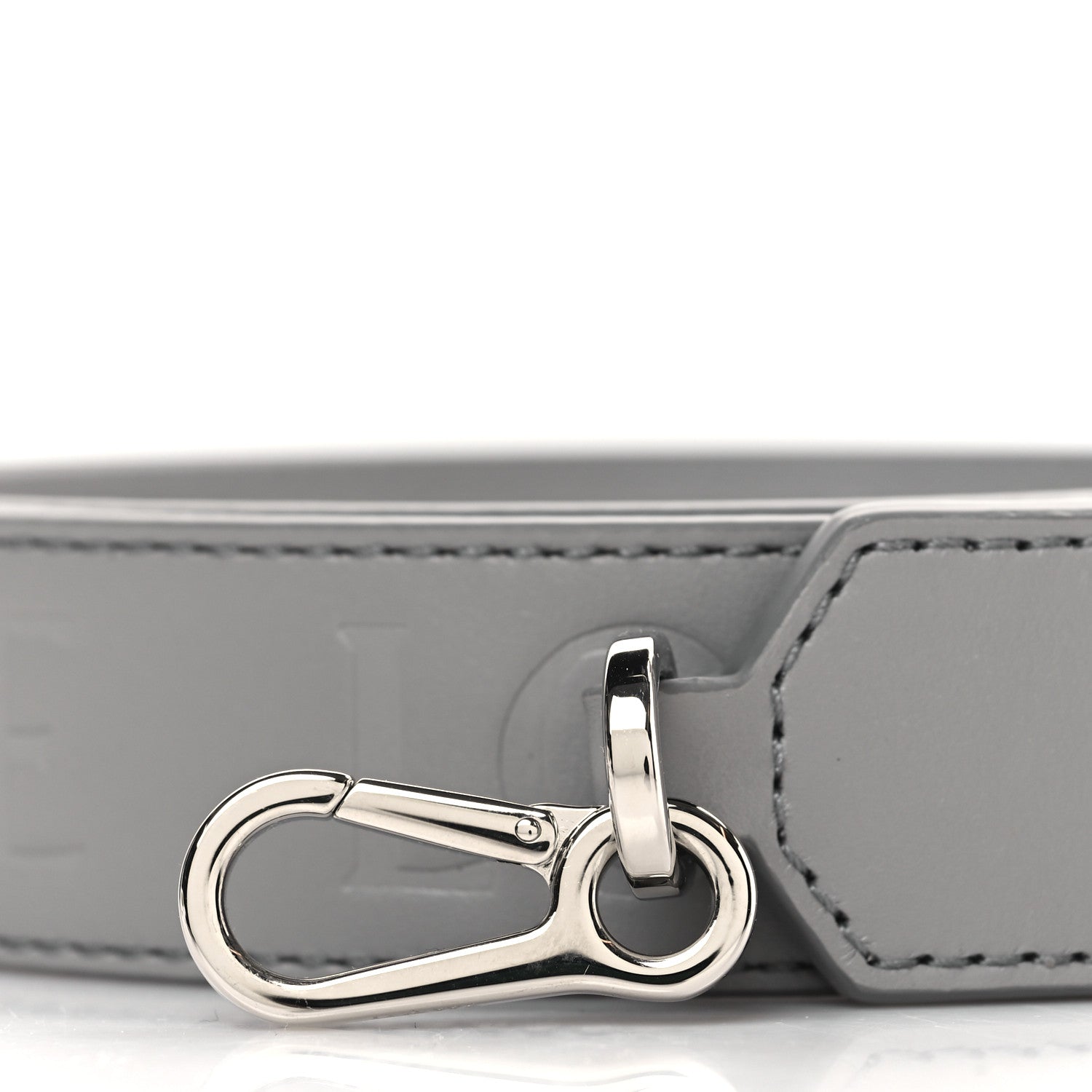Loewe Satin Calfskin Embossed Anagram Strap Pearl Grey 2 of 5