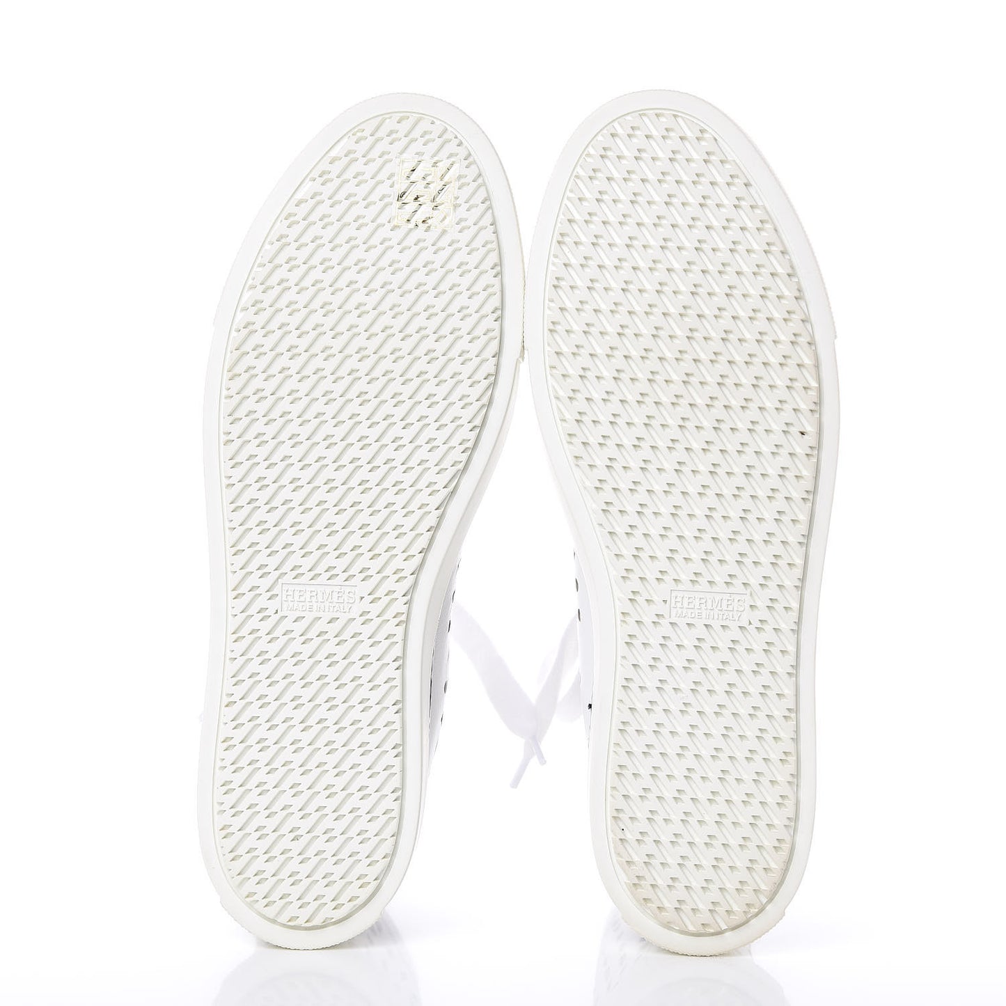 Calfskin Perforated Mens Jimmy High Top Sneakers 39 White
