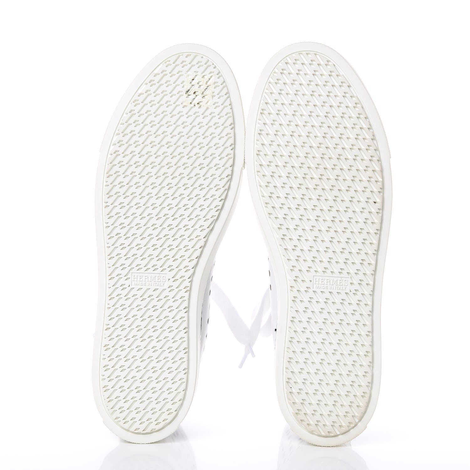Hermes Calfskin Perforated Mens Jimmy High Top Sneakers 39 White 5 of 8
