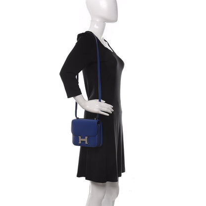 Hermes Tadelakt Constance 18 Bleu Electrique 2 of 11