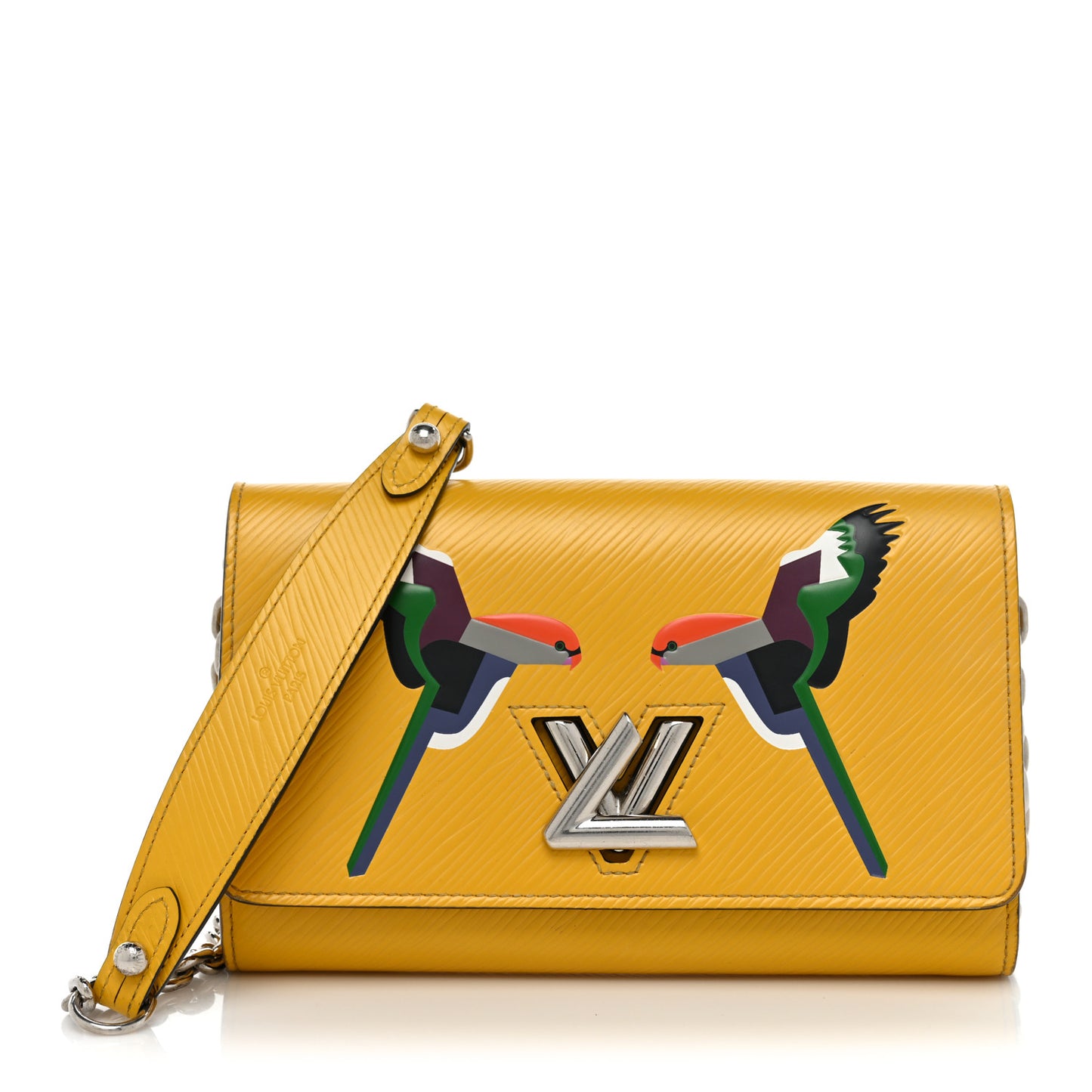 Epi Early Bird Twist Chain Wallet Jonquille