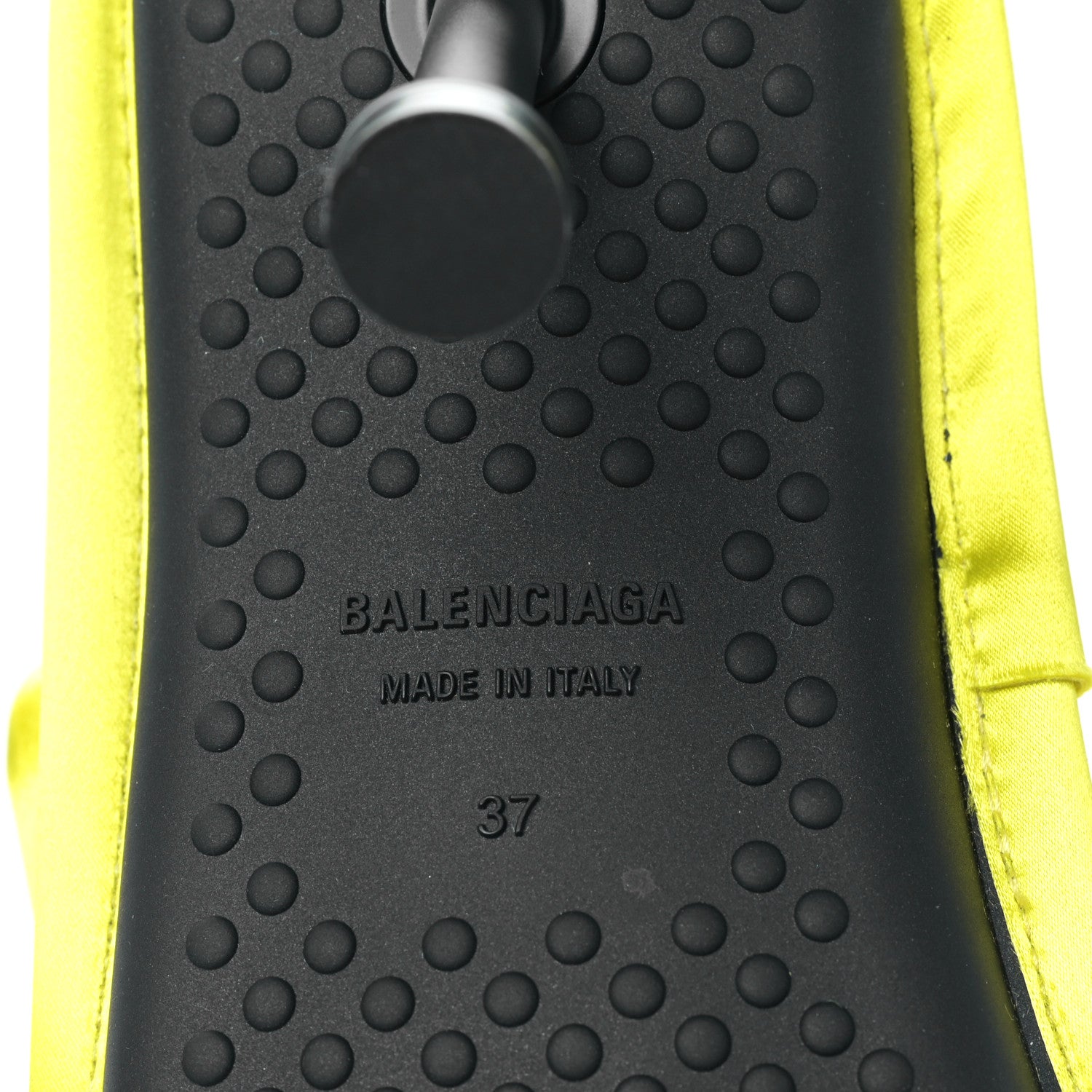 Balenciaga Satin Quilted Home 80mm Sandals 37 Lime 7 of 7