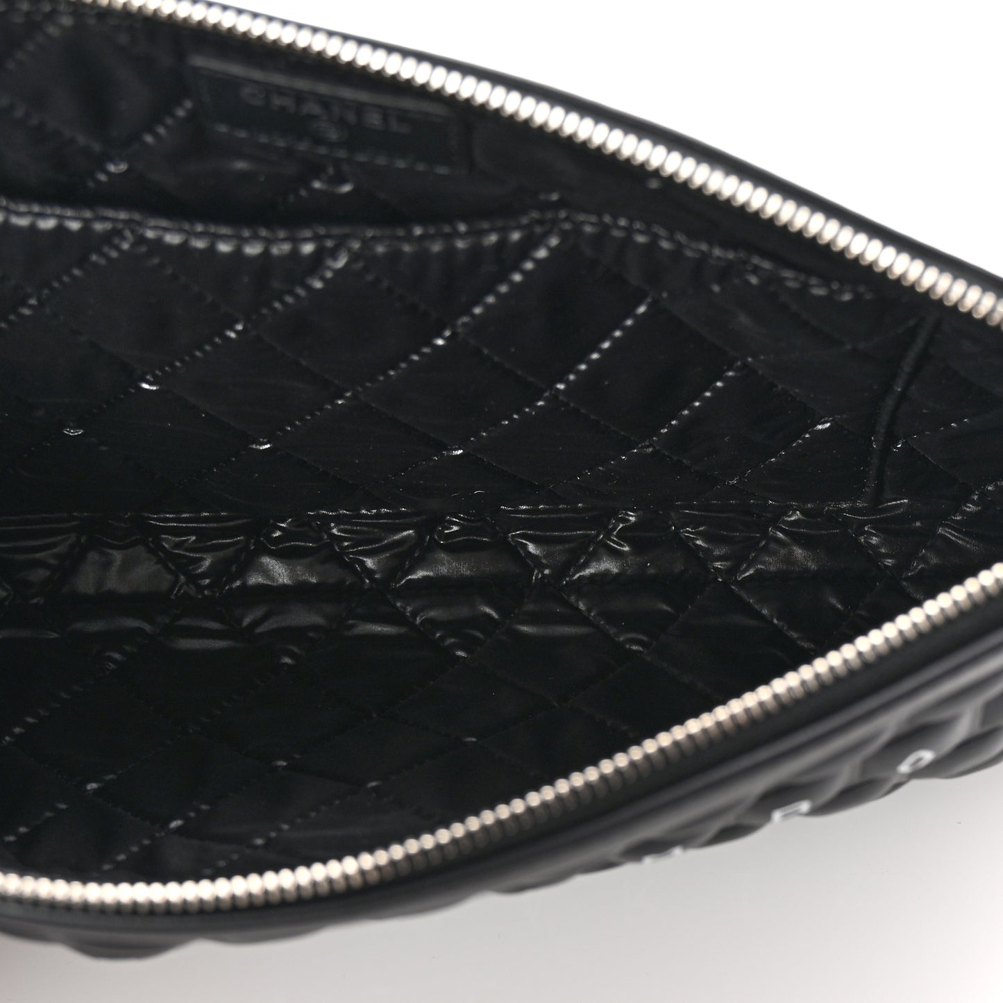 Metallic Calfskin Keyboard Pouch Black
