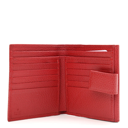 Gucci Dollar Calfskin Double G French Flap Wallet Hibiscus Red 5 of 7