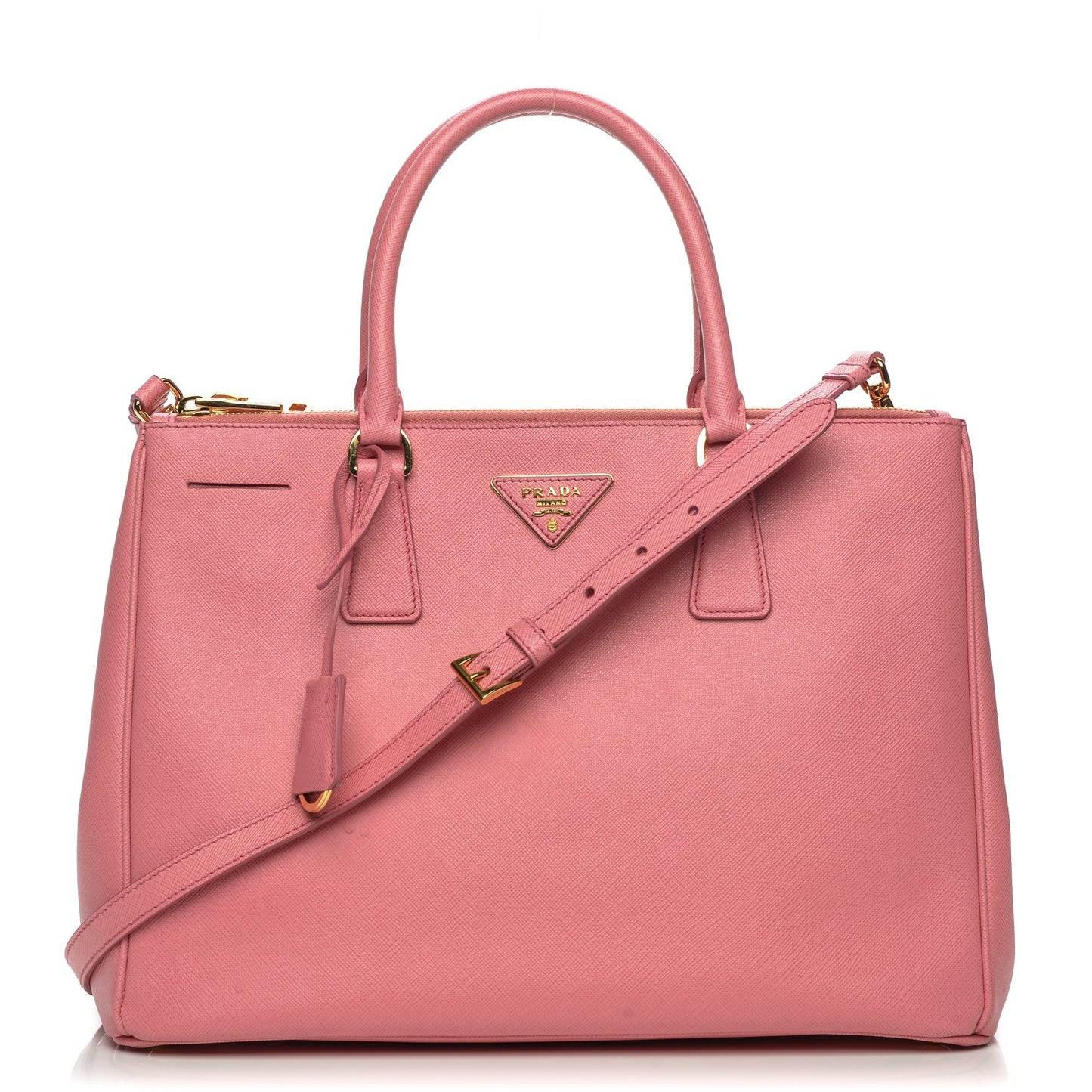 Saffiano Medium Galleria Double Zip Tote Geranio