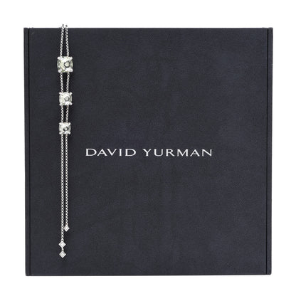 David Yurman Sterling Silver Diamond Prasiolite Chatelaine Y Necklace 7 of 7
