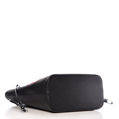 Louis Vuitton Epi Stickers Neverfull MM Black 5 of 9