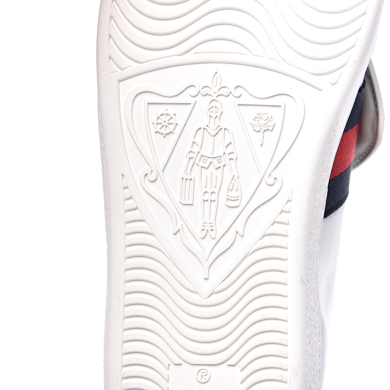 Gucci Calfskin Ayers Blind For Love Embroidered Womens Ace Sneakers 35.5 White 7 of 9