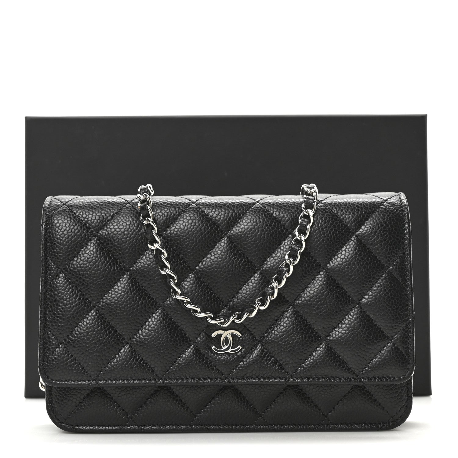 Chanel Caviar Quilted Wallet On Chain WOC Black 11 of 11