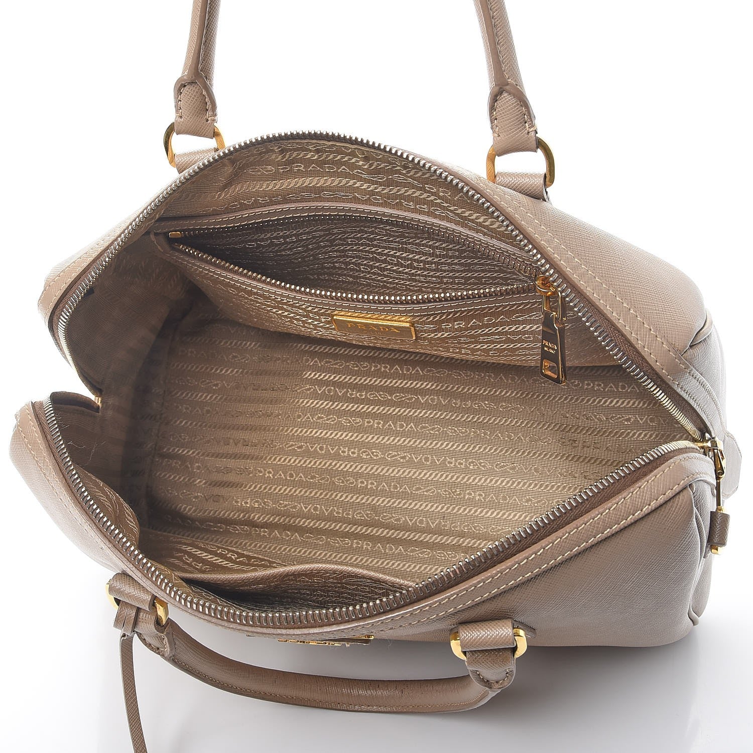 Prada Saffiano Lux Bowler Argilla 5 of 17
