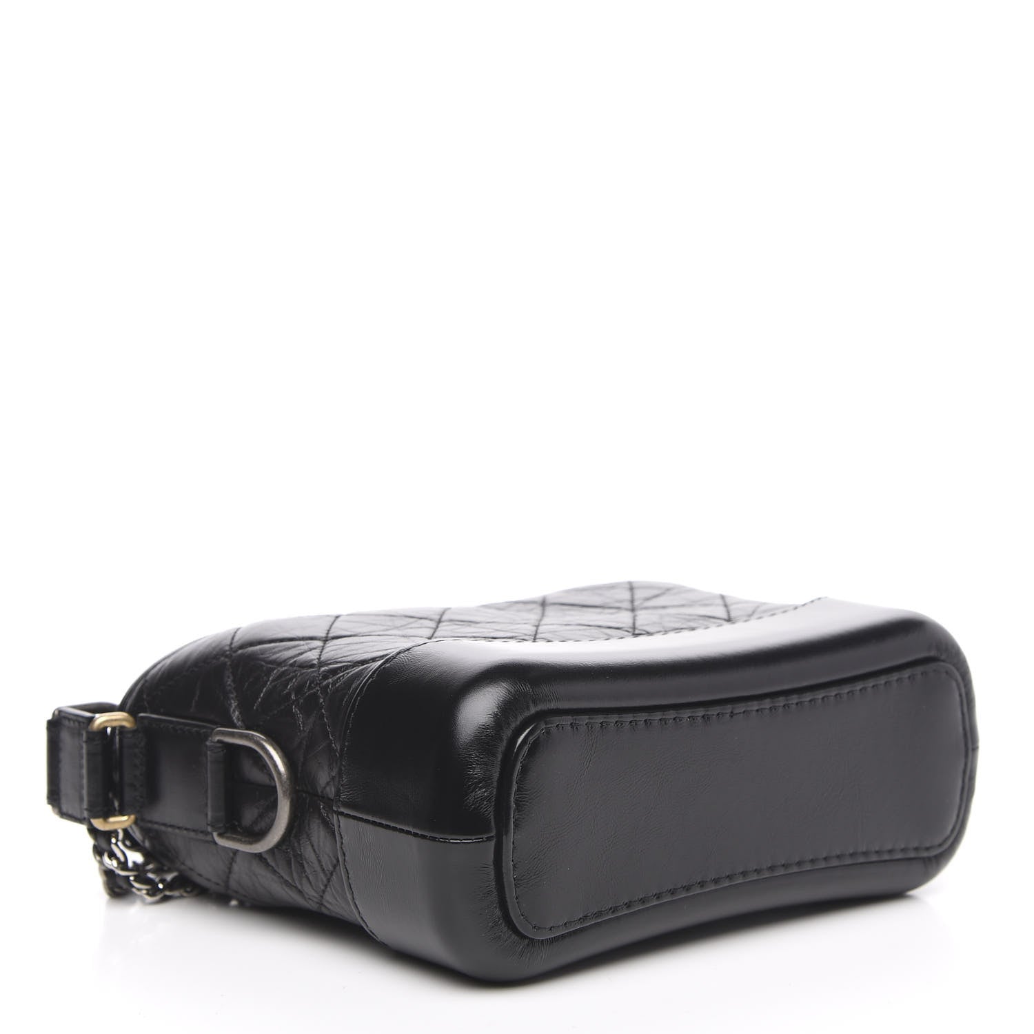 Chanel Aged Calfskin Quilted Small Gabrielle Hobo Black 4 of 10