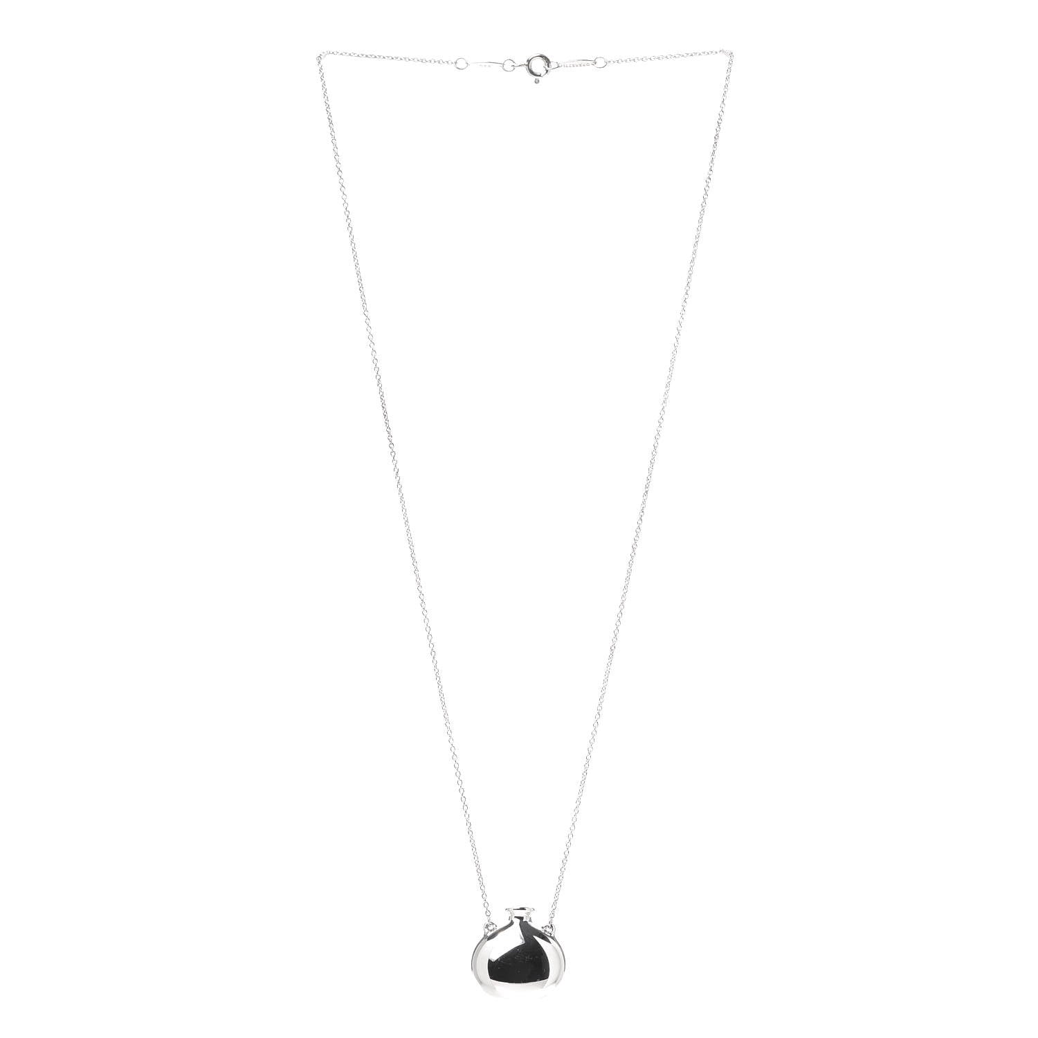 Tiffany Sterling Silver Elsa Peretti Bottle Pendant Necklace 3 of 7
