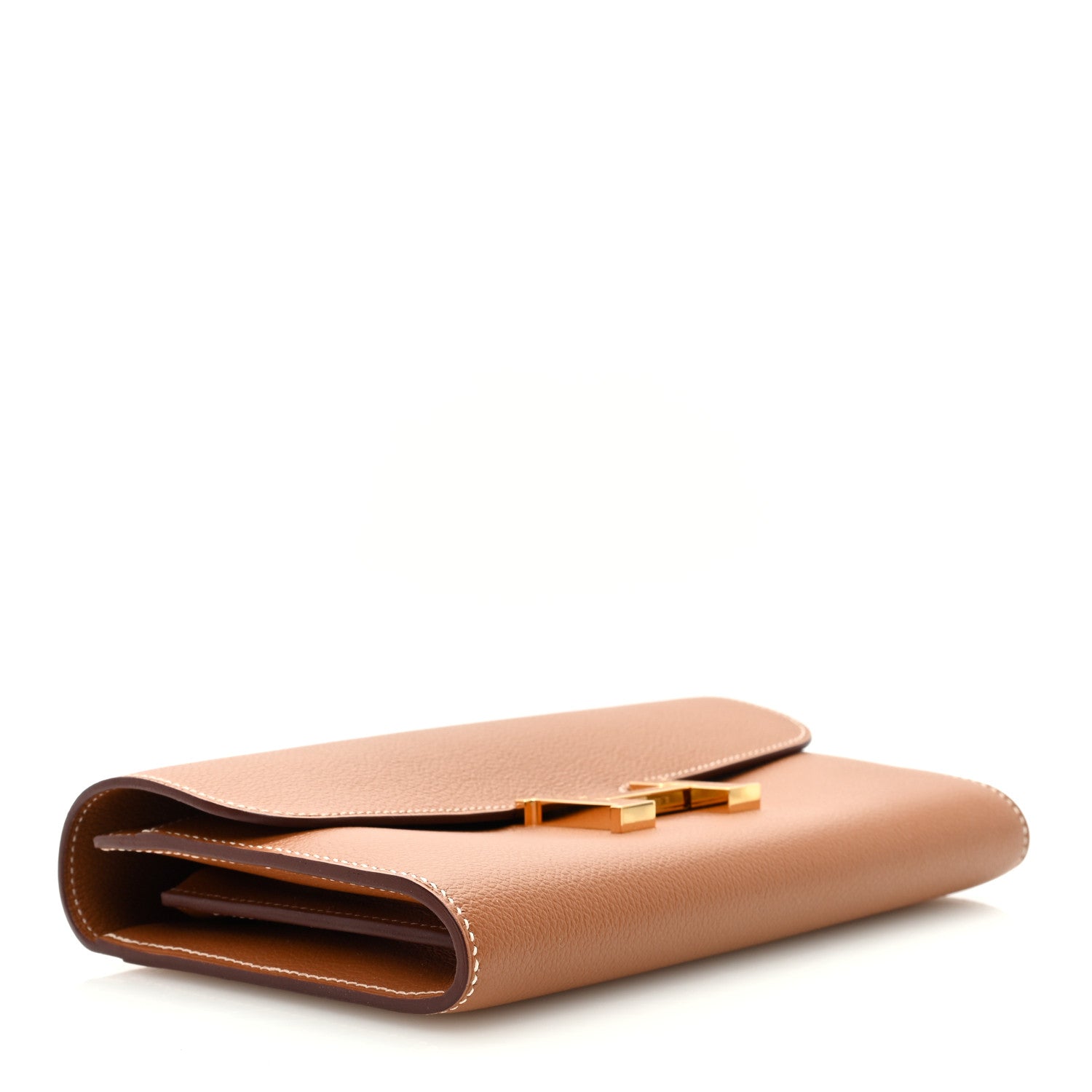 Hermes Evercolor Constance Long Wallet Gold 4 of 6