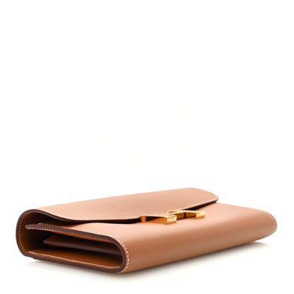 Hermes Evercolor Constance Long Wallet Gold 4 of 6