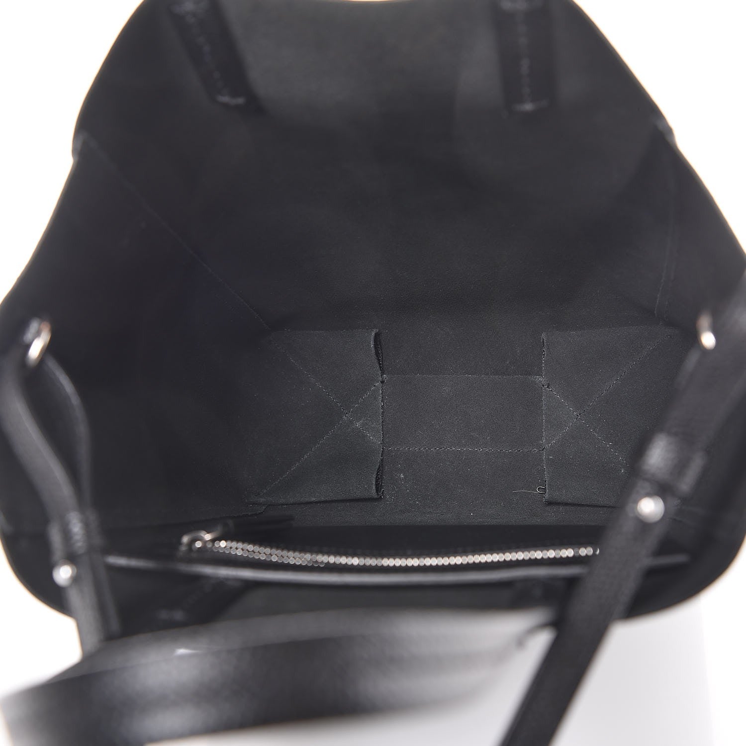 Celine Grained Calfskin Small Vertical Cabas Black 6 of 11