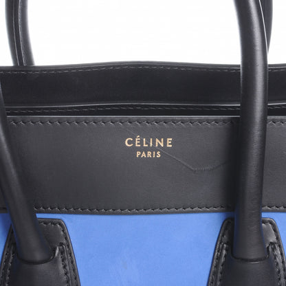 Celine Smooth Calfskin Suede Mini Tri-Color Luggage Black 4 of 10