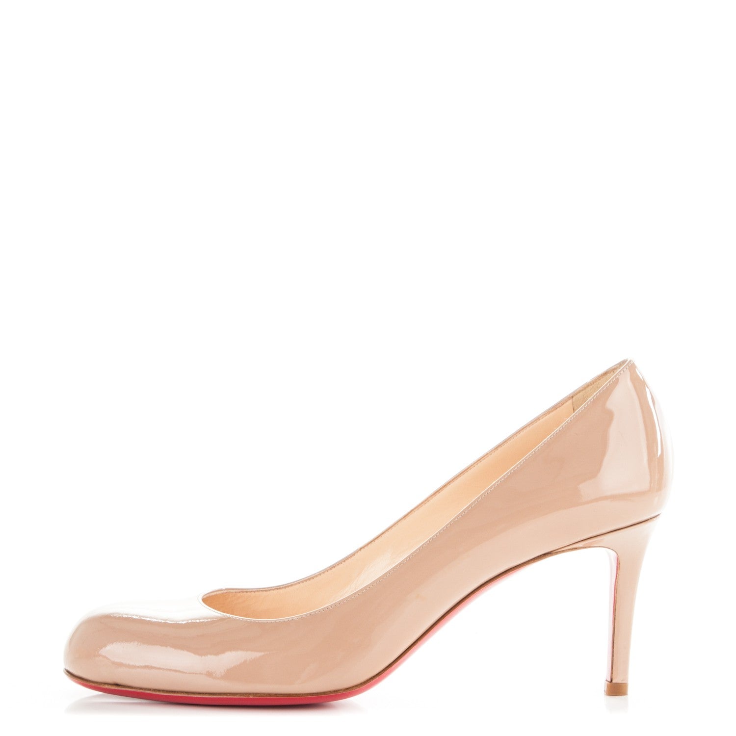 Christian Louboutin Patent Simple 70 Pumps 39.5 Nude 1 of 7