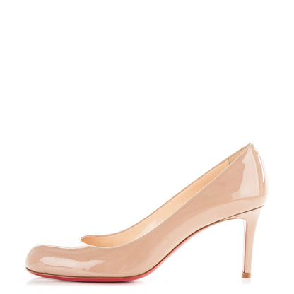 Christian Louboutin Patent Simple 70 Pumps 39.5 Nude 1 of 7