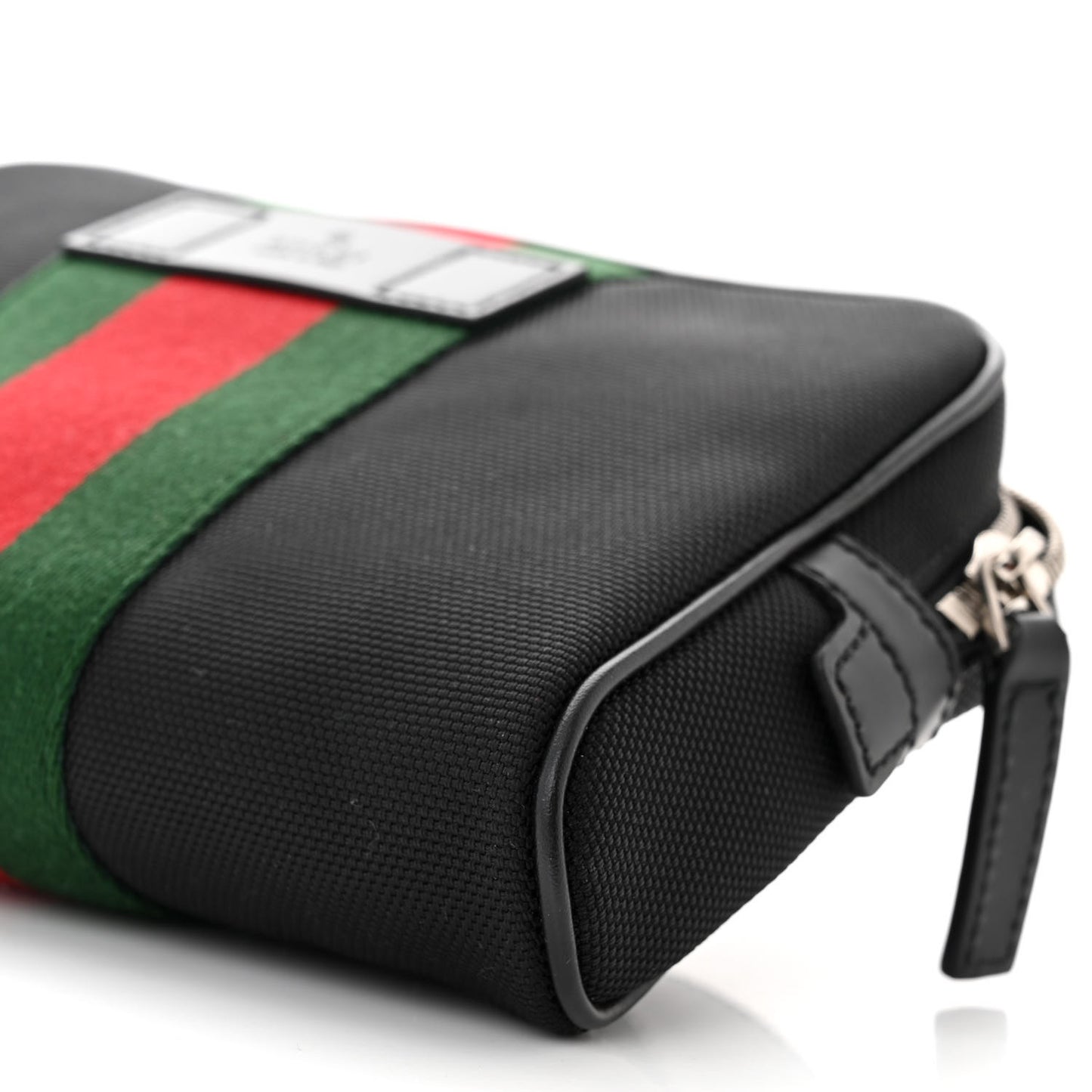 Canvas Web Slim Belt Bag Black