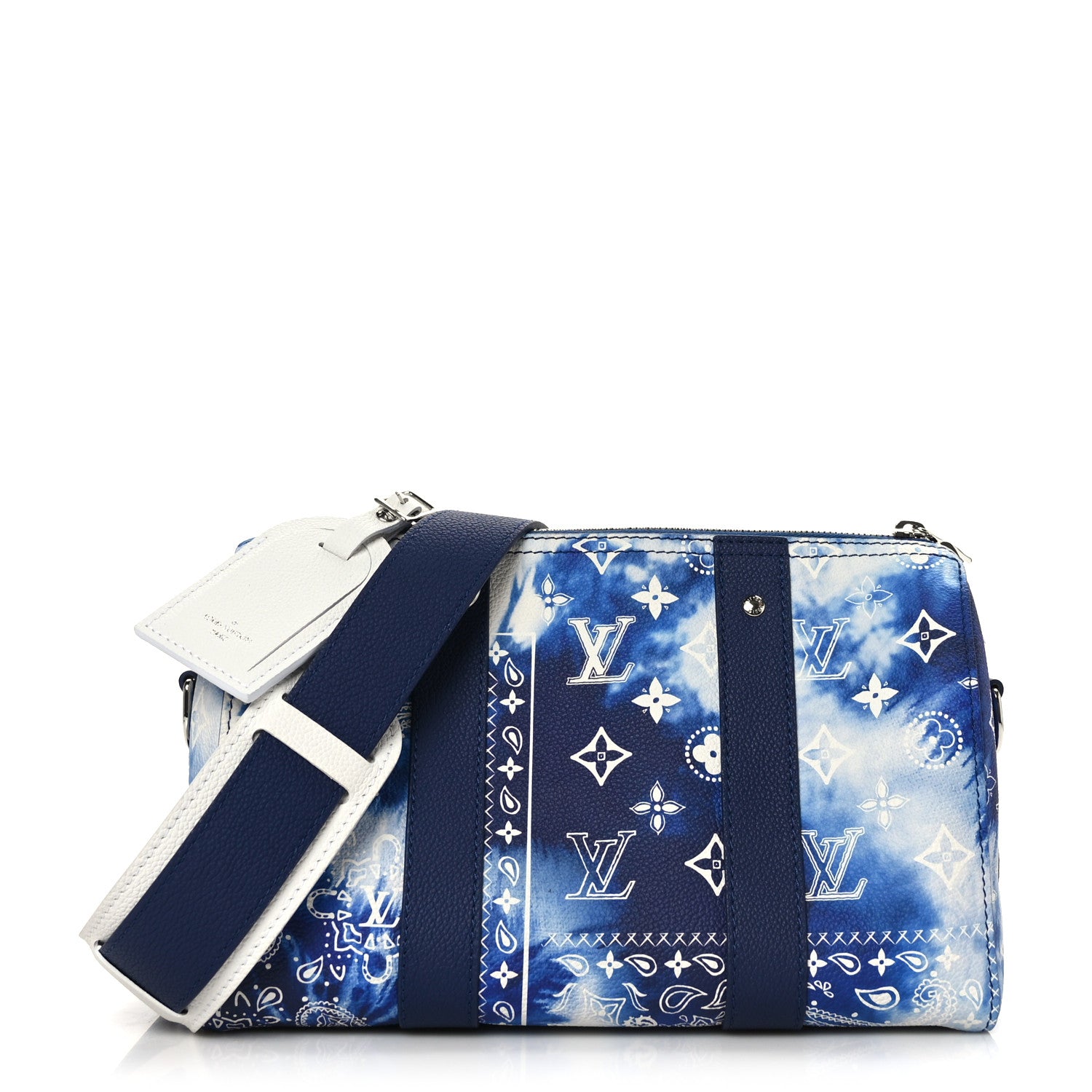 Louis Vuitton Cowhide Monogram Bandana City Keepall Blue 1 of 10