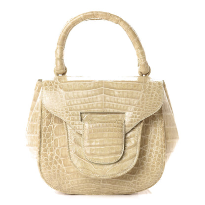 Nancy Gonzalez Crocodile Top Handle Bag Ivory 1 of 11