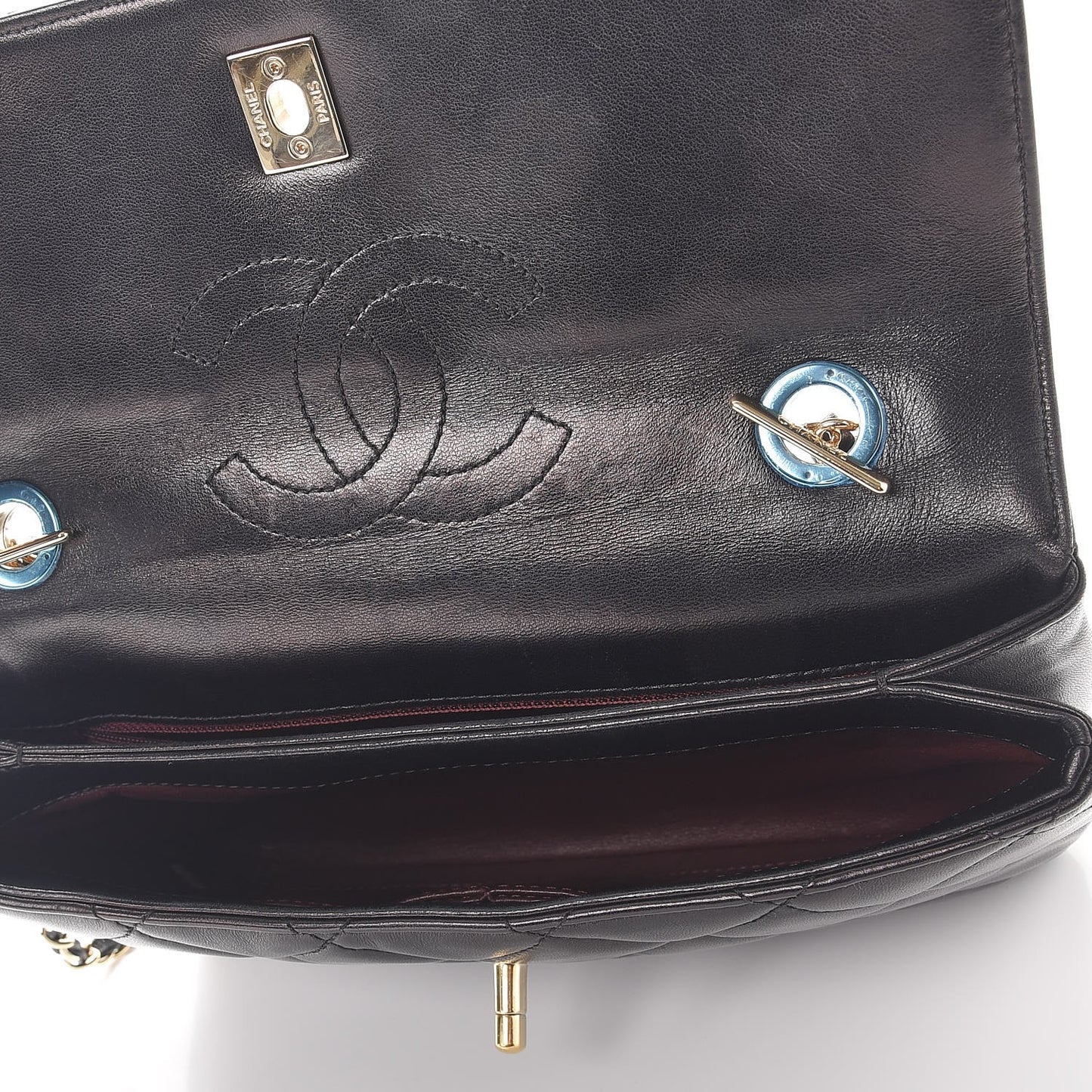 Lambskin Quilted Medium Trendy CC Flap Black