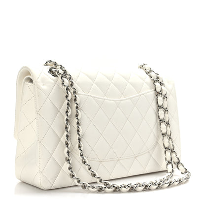 Chanel Lambskin Quilted Medium Double Flap White 3 of 10