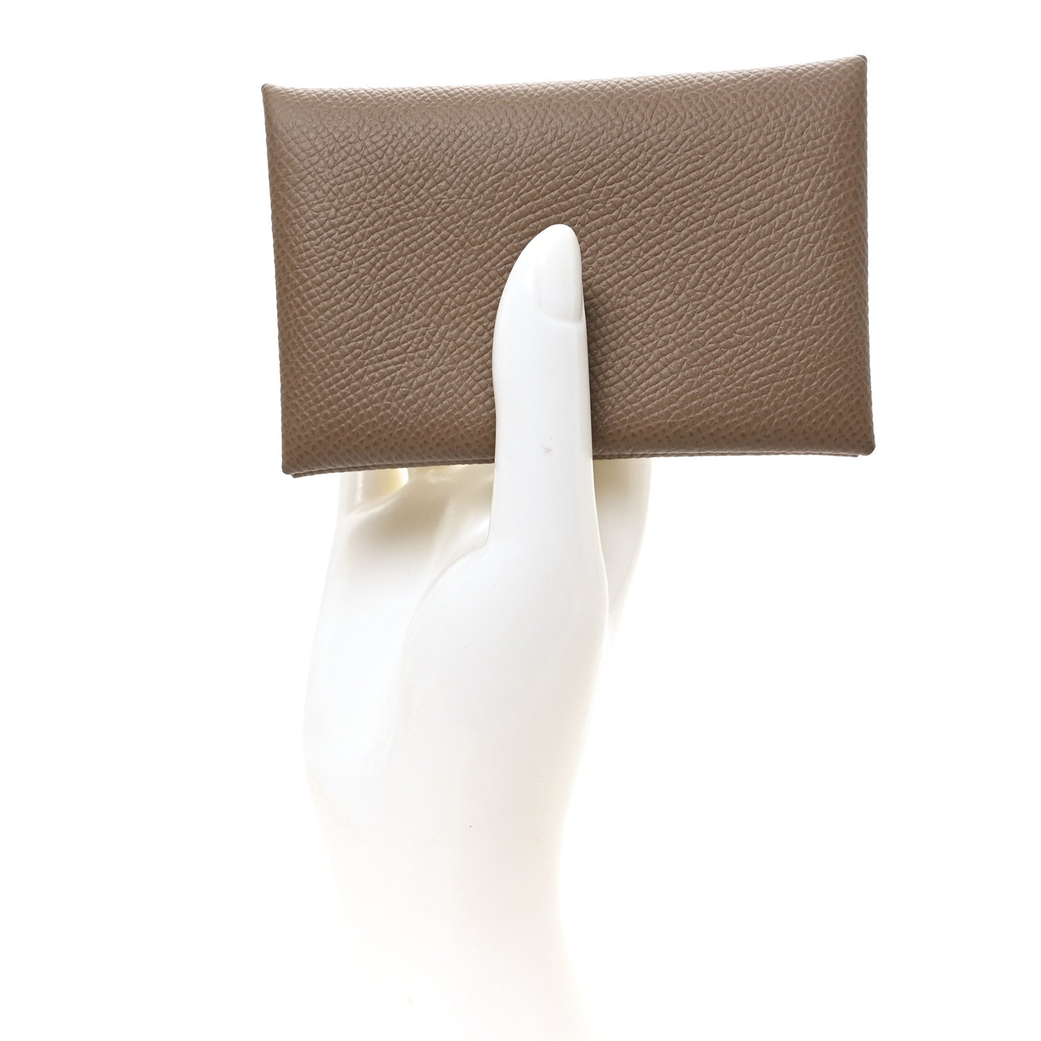 Hermes Epsom Calvi Card Case Etoupe 2 of 7