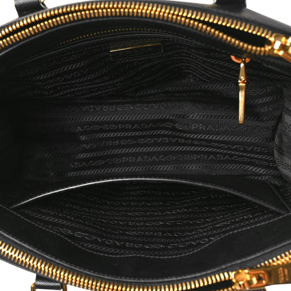 Prada Saffiano Small Galleria Double Zip Tote Black 5 of 8