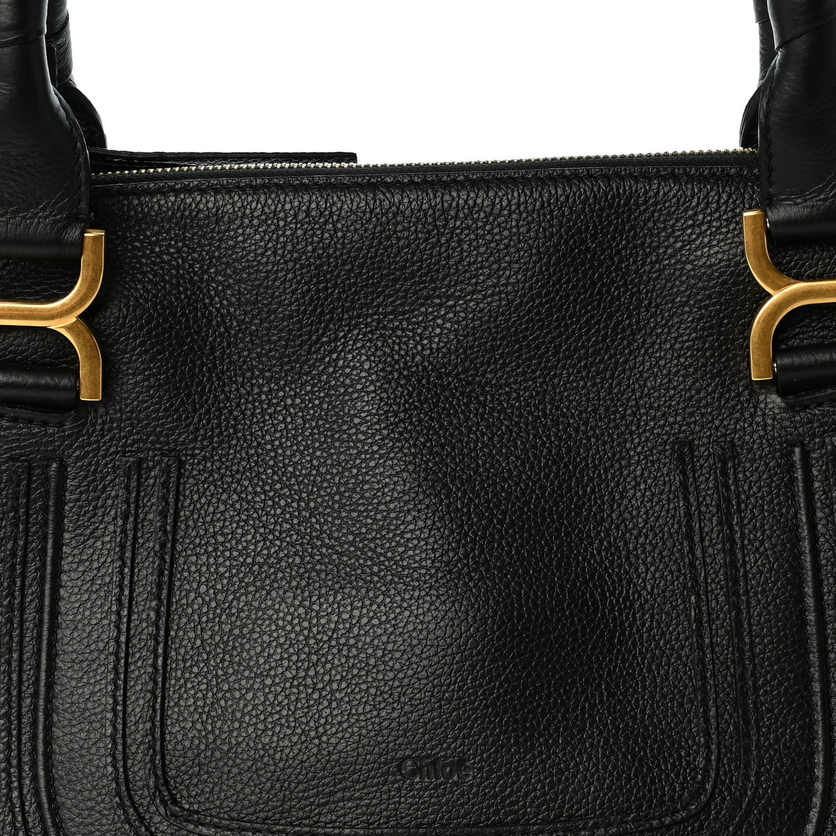 Calfskin Medium Marcie Satchel Black