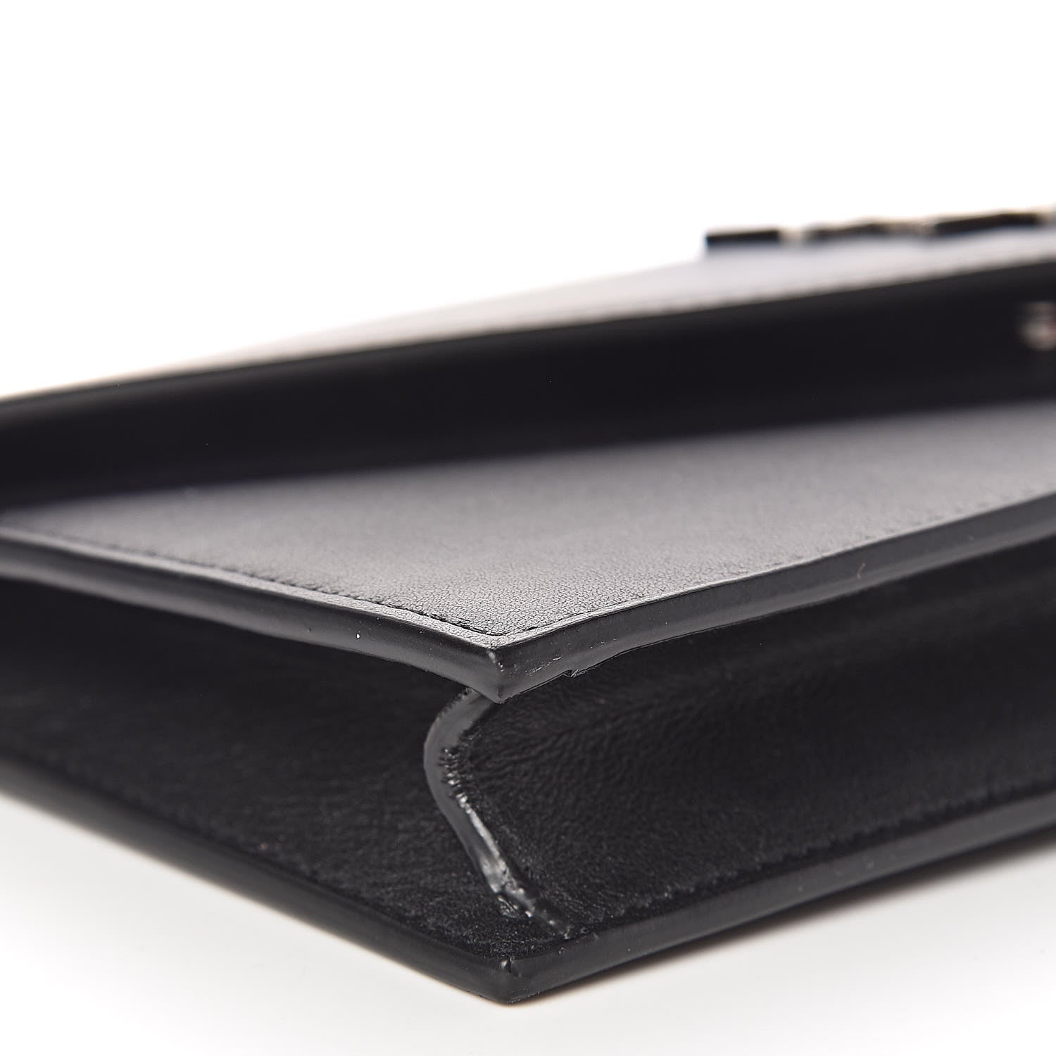 Saint Laurent Calfskin Monogram Clutch Black 9 of 10
