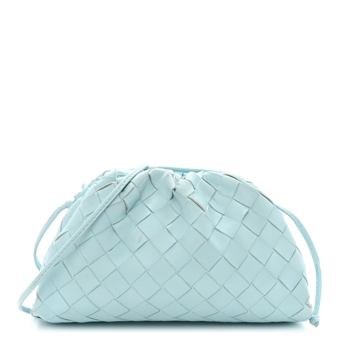 Nappa Intrecciato The Mini Pouch Topazio Silver