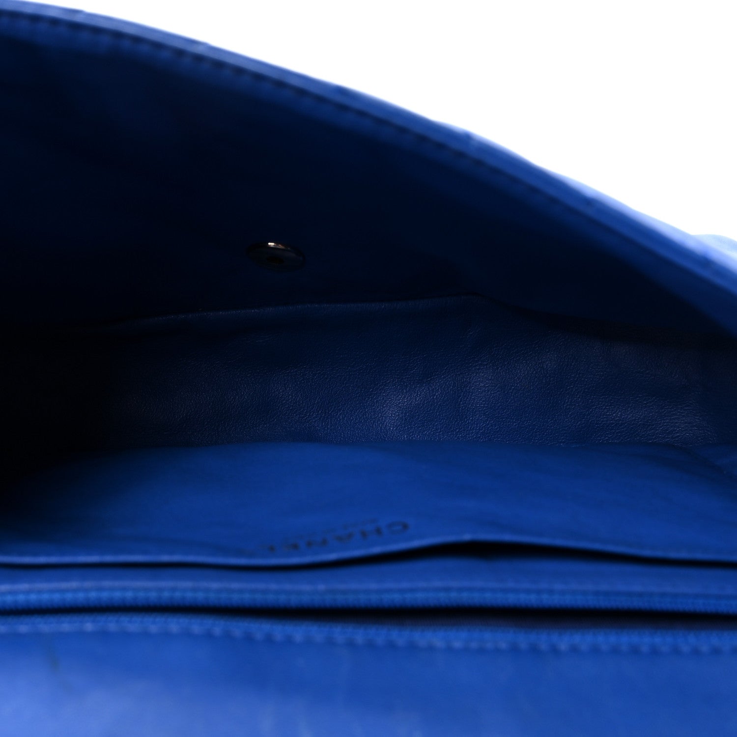 Chanel Lambskin Chevron Quilted Maxi Single Flap Blue 5 of 11